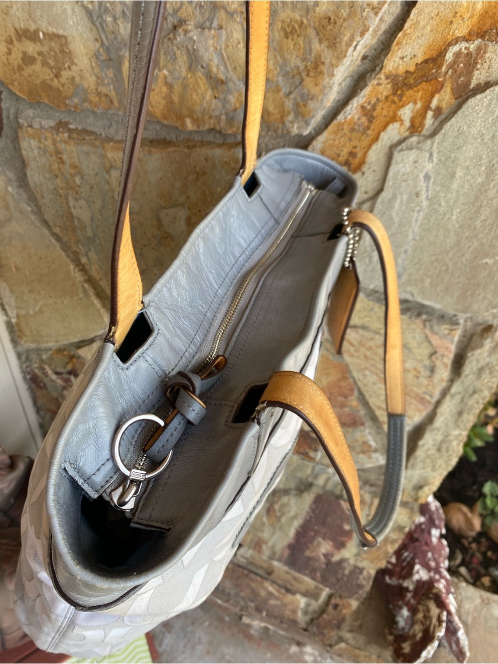 COACH Gray Patterned Tote Bag - Picture 8 of 9